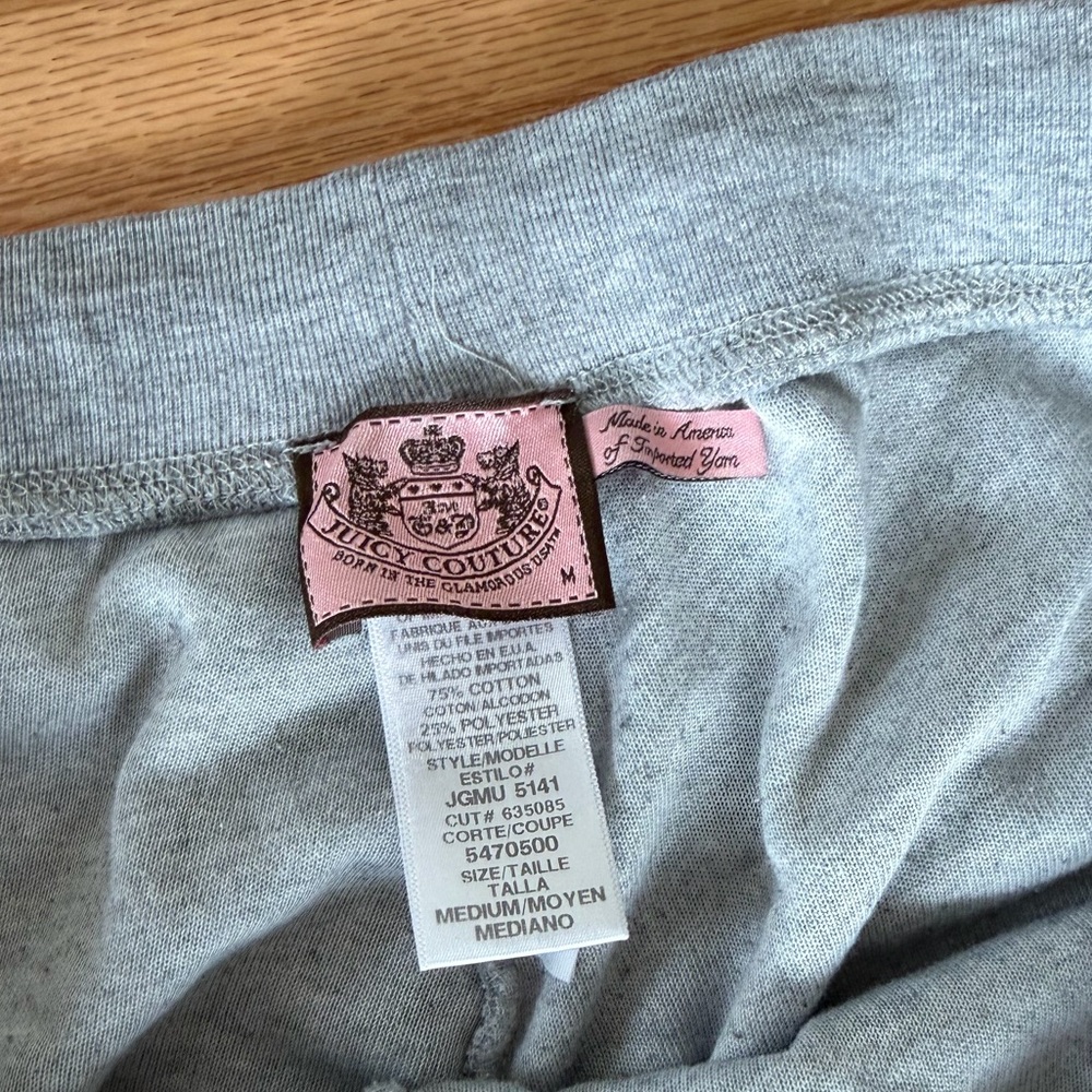 Vintage Juicy Couture Grey Velour Track Pants - Picture 3 of 4